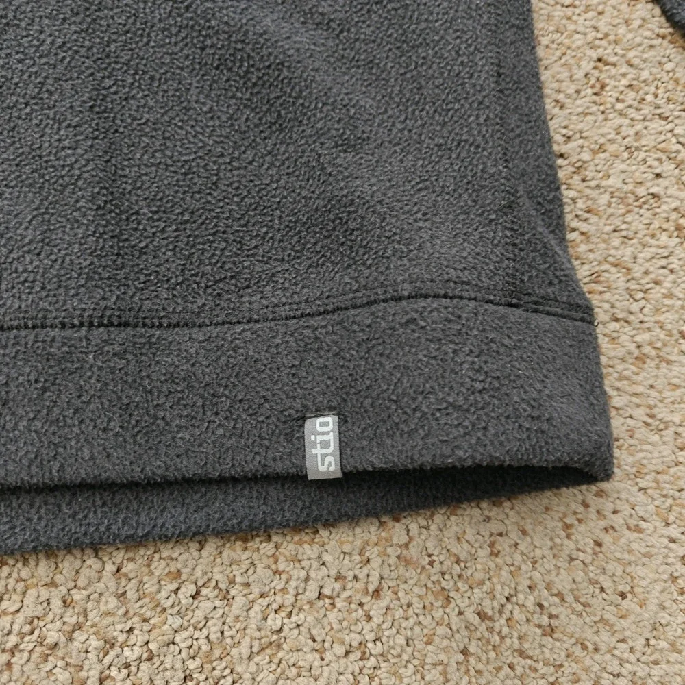 Stio Mens Fleece Crewneck Pullover Sweater Charcoal Gray Size Medium M
